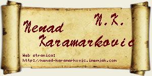 Nenad Karamarković vizit kartica